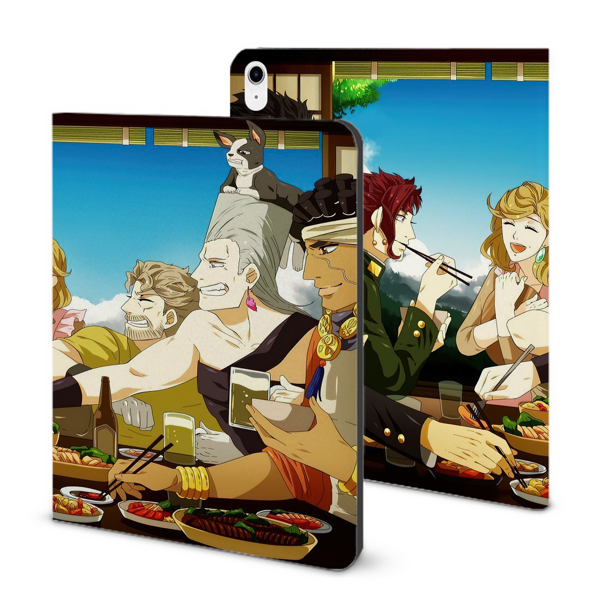 （画像用） ジョジョの奇妙な冒険 JoJo's Bizarre Adventure IPad ケース ブック型 PUレザー TPU 耐衝撃 軽量 薄型 ペン収納なし 全面保護 IPad 各モデル対応